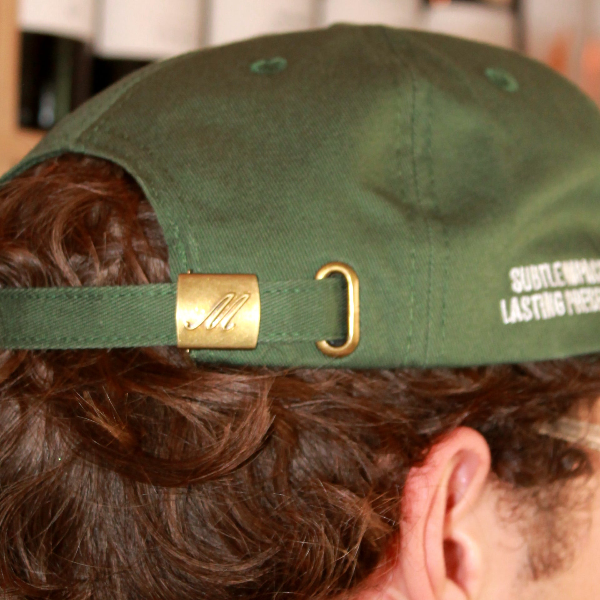 Light Olive Snapback Cap w. Pins